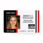 School Photo Badge - Black and Red