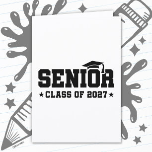 School Pride Graduation Year Senior Class of 2027 Card