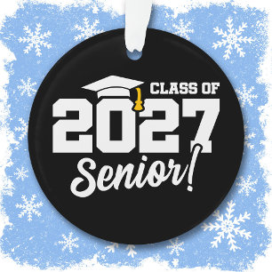School Pride Graduation Year Senior Class of 2027 Ornament