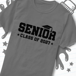 School Pride Graduation Year Senior Class of 2027 T-Shirt