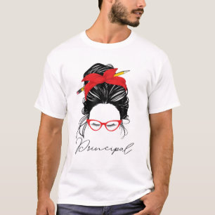 School Principal Back To School Funny Women Messy T-Shirt