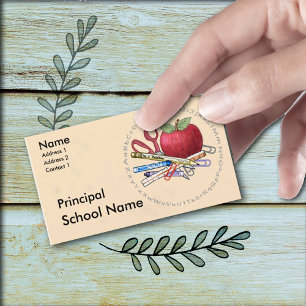 School Principal Business Card