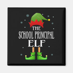 School Principal Elf Xmas Funny Family Matching Ch Magnet