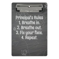 School Principal Rules Personalise "fix your face"