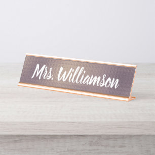 School Professional Monogrammed Teacher Desk Name Plate