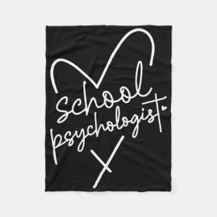 School Psychologist Byck To School Mental Health P Fleece Blanket