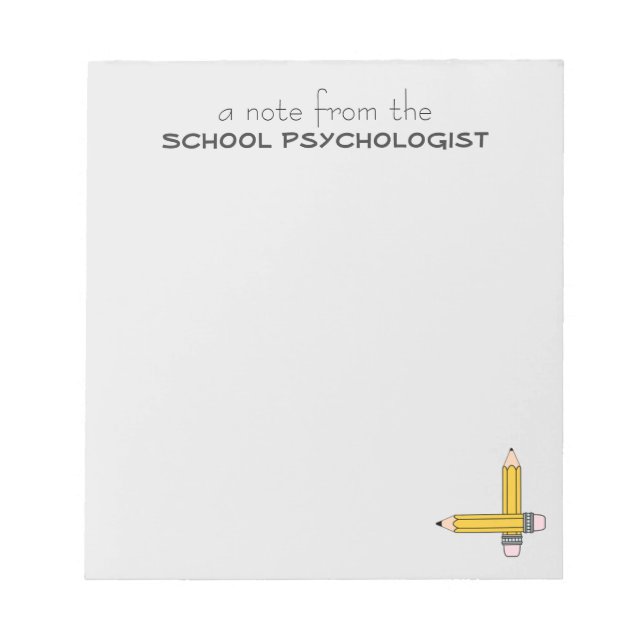 School Psychologist Classic Note Pad (Front)