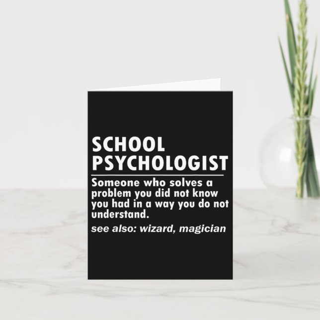 School Psychologist Definition Ck To School Fun  Card (Front)