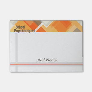 School Psychologist Geometric Design Post-it Notes
