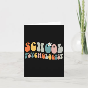 School Psychologist Groovy Retro Vintage Psycholog Card