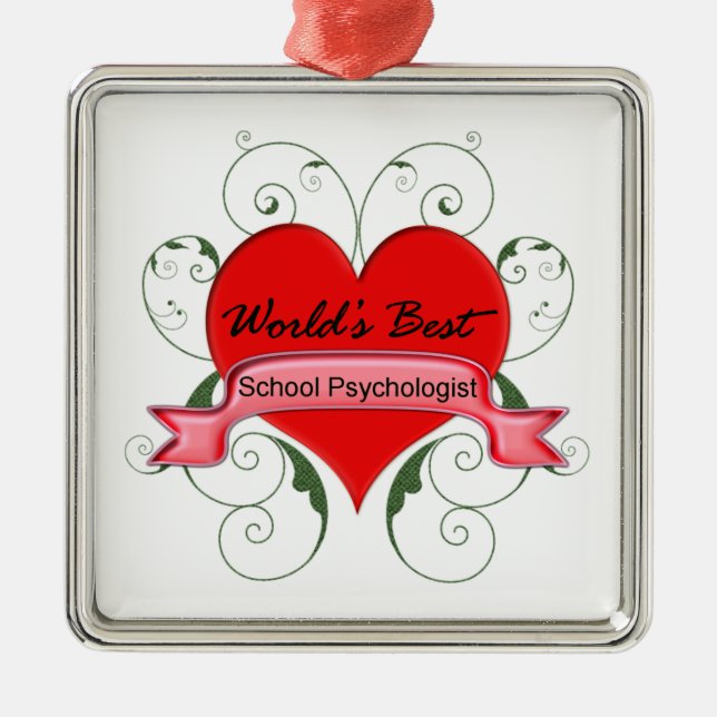 School Psychologist Metal Tree Decoration (Front)