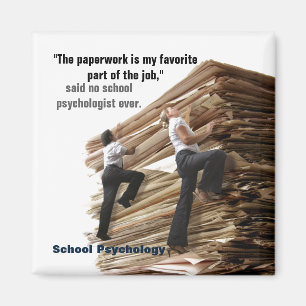 School Psychologist Mountain Climber Magnet