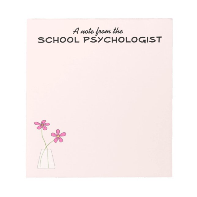 School Psychologist Note Pad (Small) (Front)