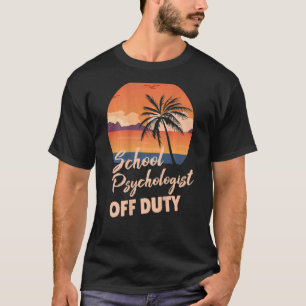 School Psychologist Off Duty Vintage 90s Beach Sun T-Shirt
