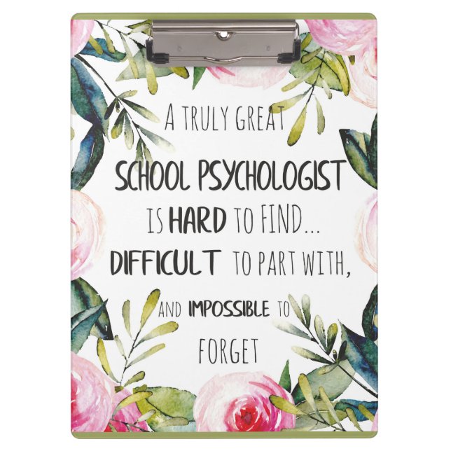 School Psychologist Office decor Appreciation Gift Clipboard (Front)
