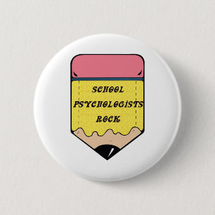 SCHOOL PSYCHOLOGIST ROCK 6 CM ROUND BADGE