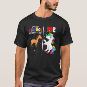 School Psychologist Unicorn Psychology Teacher Gra T-Shirt