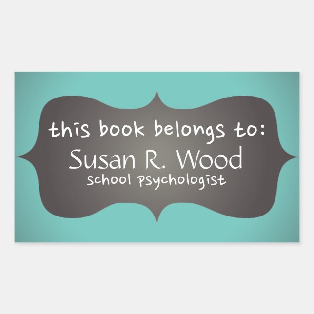 School Psychologist's Customised Book Stickers (Front)