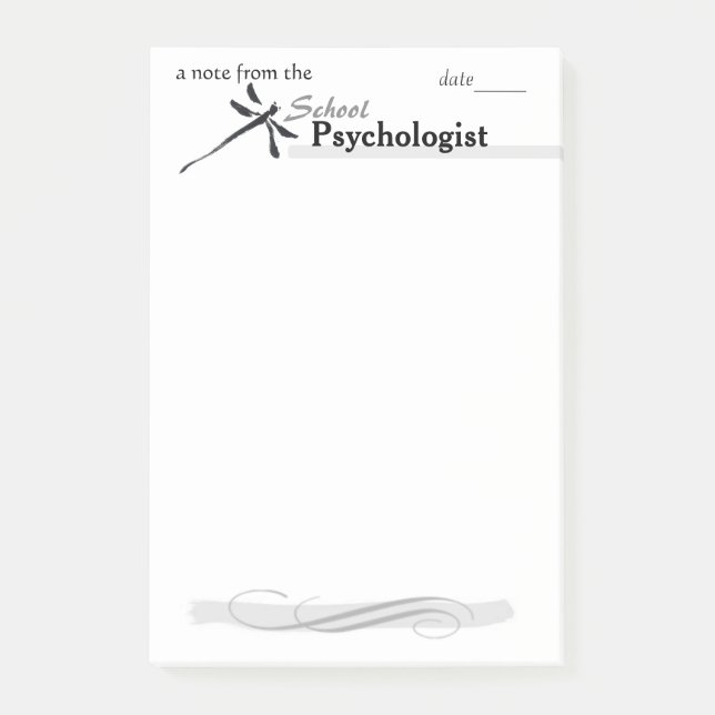 School Psychologist's Dragonfly Large-Size Post-it Post-it Notes (Front)