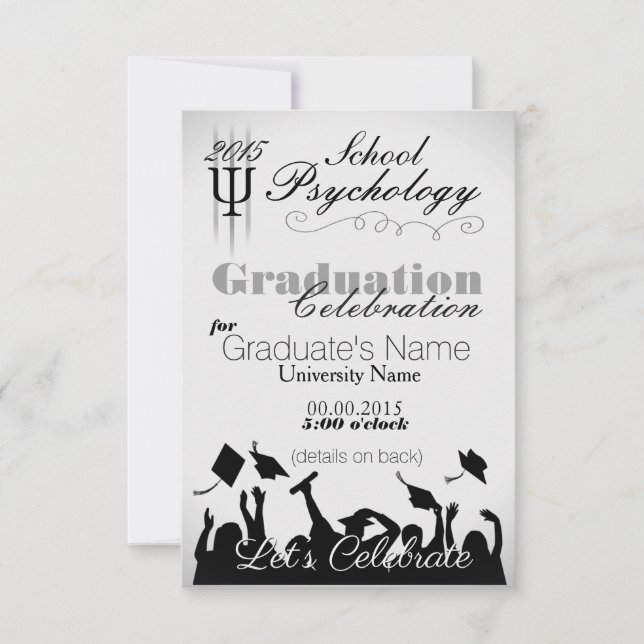 School Psychology Graduate Party Invitation (Front)