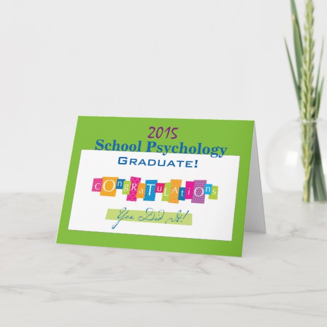 School Psychology Graduation Card (Front)