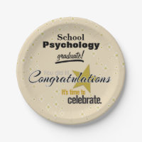 School Psychology Graduation Paper Plates