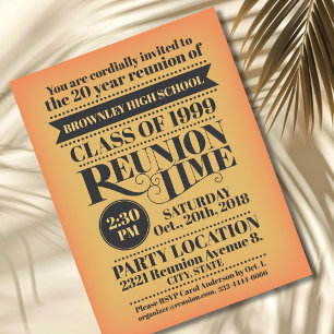 School reunion design postcard