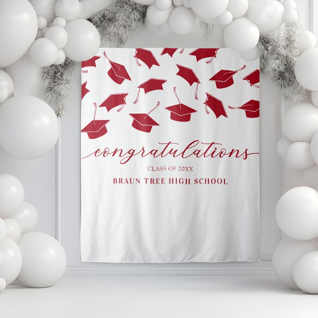 School Reunion Graduation Banner Tapestry (Creator Uploaded)