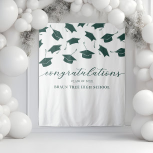 School Reunion Graduation Banner Tapestry