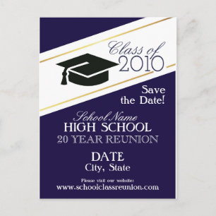 School Reunion Invitation Postcard