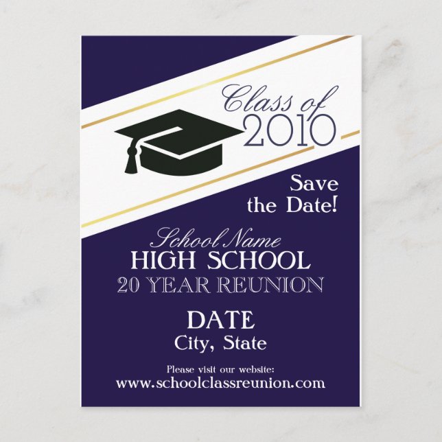 School Reunion Invitation Postcard (Front)