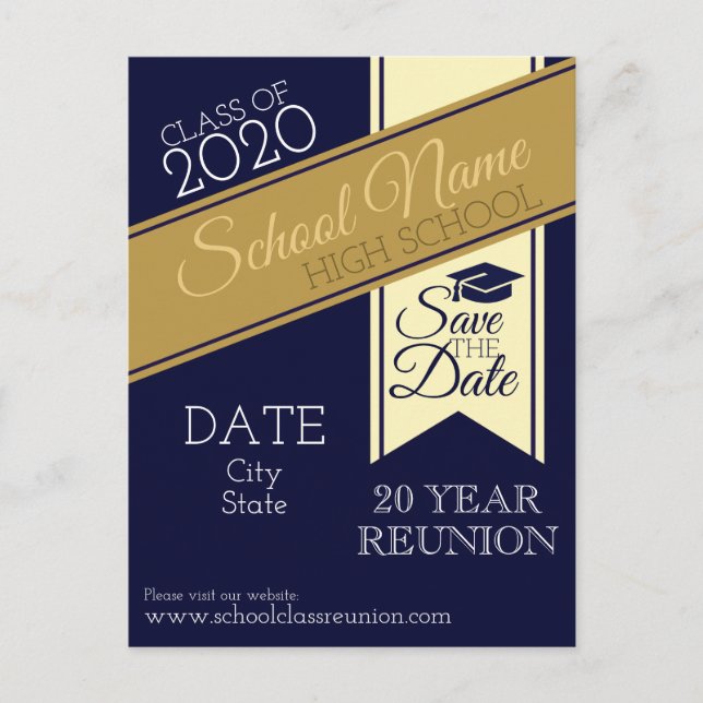 School Reunion Invitation Postcard (Front)