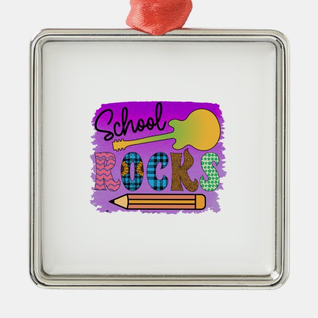 School Rocks Metal Tree Decoration (Front)