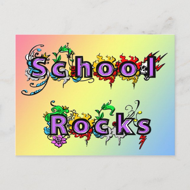 School Rocks Postcard (Front)