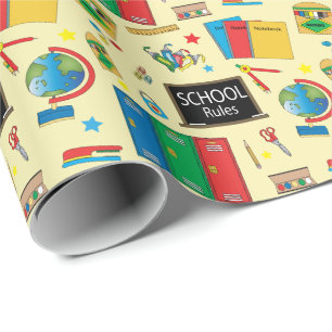 School Rules Fun Items   Teacher Wrapping Paper