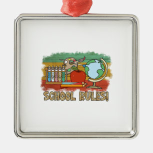 School Rules Metal Tree Decoration