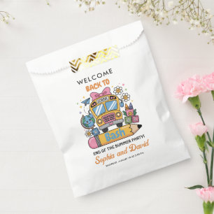 School’s Back Bash! Editable End of Summer Party  Favour Bags