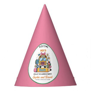 School’s Back Bash! Editable End of Summer Party  Party Hat