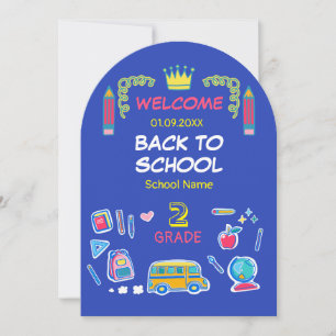 School’s cool let’s rule Second Grade Back school Invitation