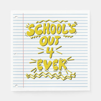 School’s Out Forever Loose Leaf Paper Napkin