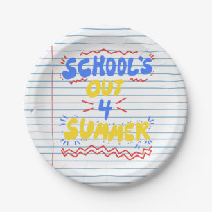 School’s Out Loose Leaf Paper Paper Plate