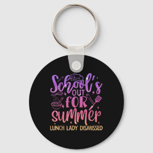 School’s Out Lunch Lady Dismissed Summer Key Ring