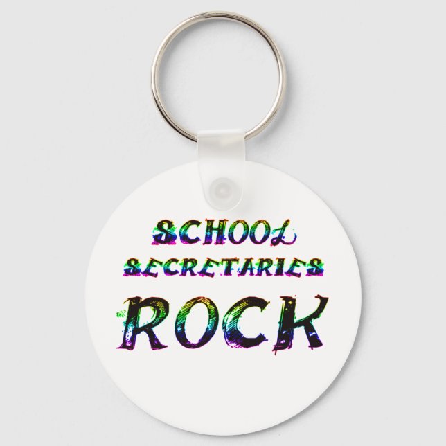 SCHOOL SECRETARIES ROCK KEY RING (Front)