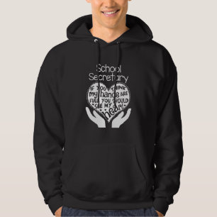 School Secretary Clerk Office Heart Group Hoodie