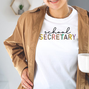 School Secretary Leopard Print Tshirt