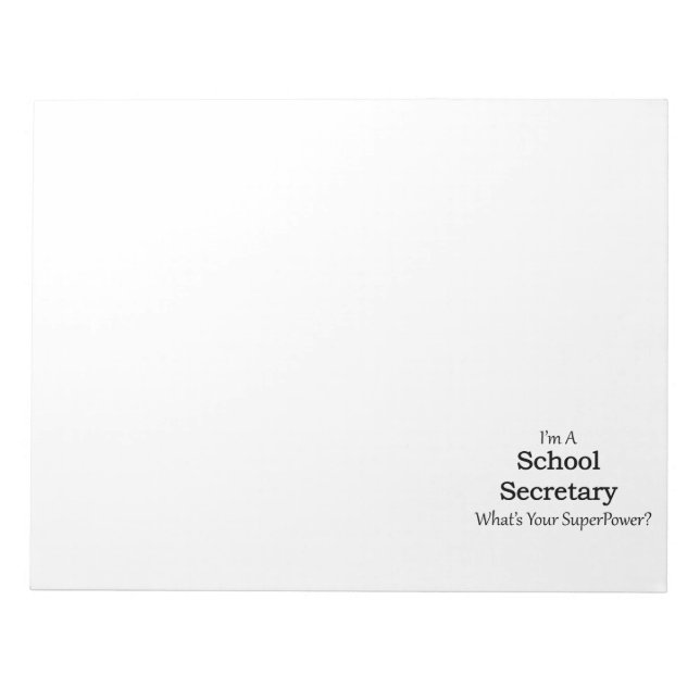 School Secretary Notepad (Front)