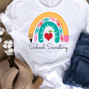 School Secretary Rainbow Tshirt