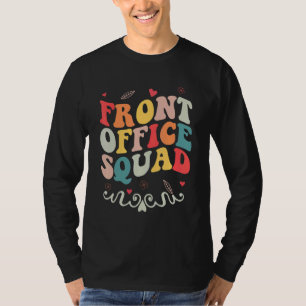 School Secretary Retro Front Office Squad Apprecia T-Shirt