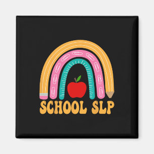 School Slp Rainbow Pencil Women Byck To School App Magnet