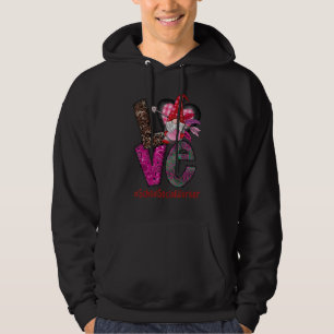 School Social Worker love Gnome heart Valentine's Hoodie